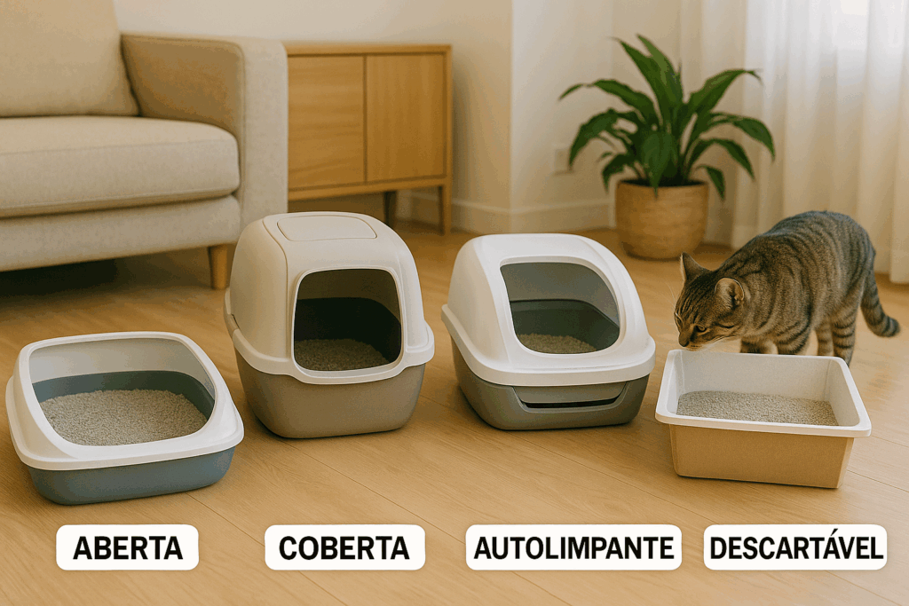 caixas de areia gatos